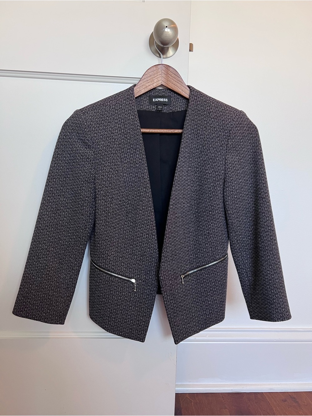 Express Women's Open Blazer with Zip Pockets